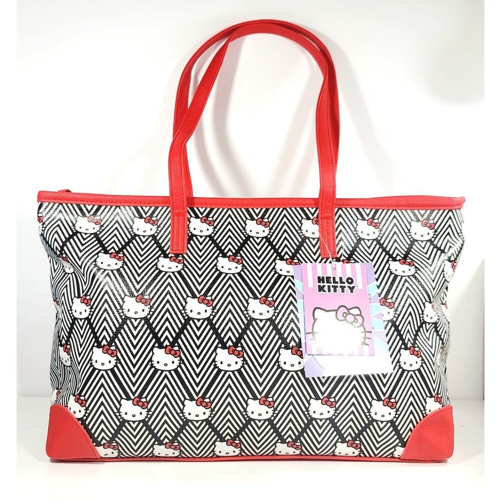 Sanrio Hello Kitty Large Classic Tote Purse Handbag with Coin Purse Red NWT - Picture 4 of 12